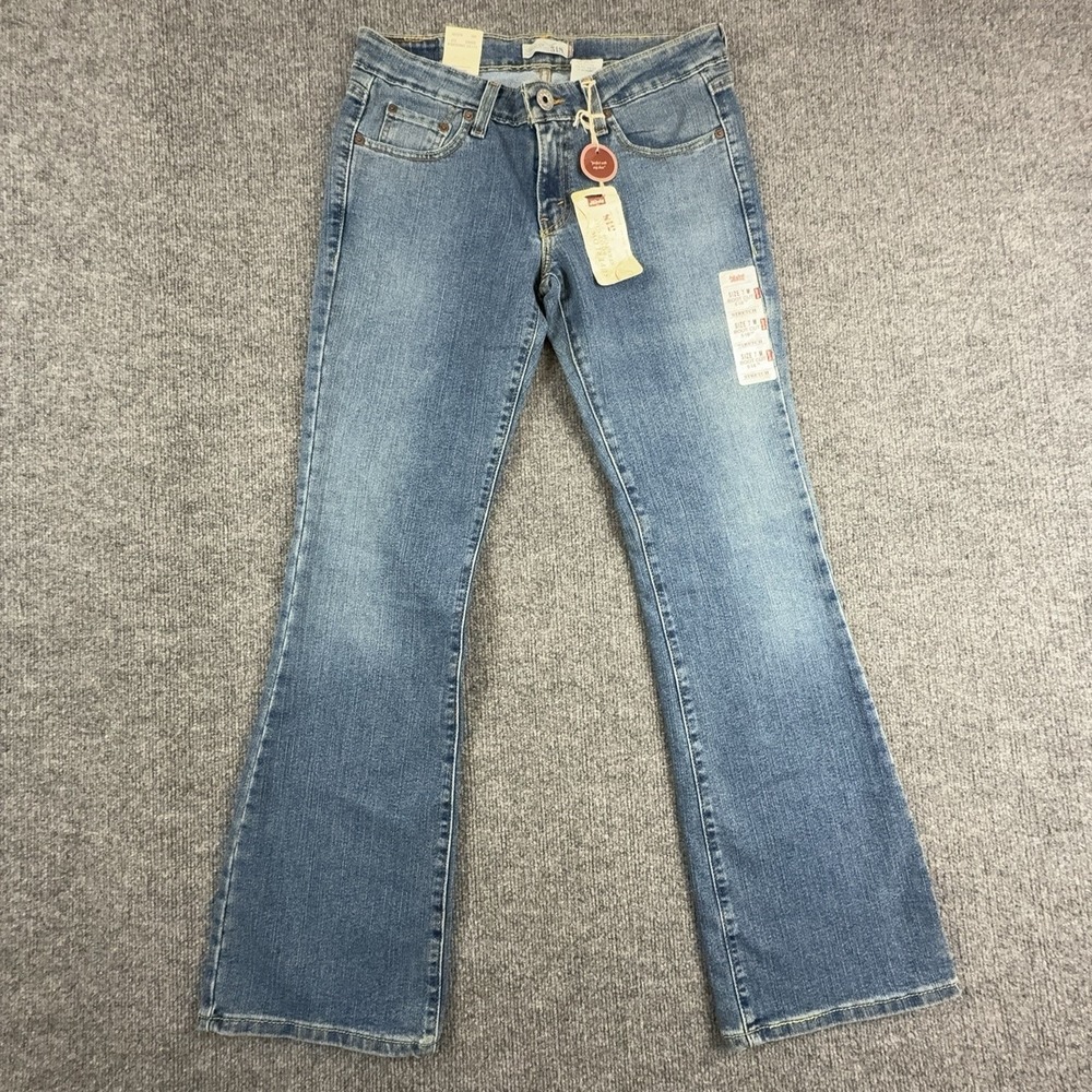 Y2K Levi's 518 Superlow Bootcut Jeans Juniors 7 Medium Blue Low Rise Stretch